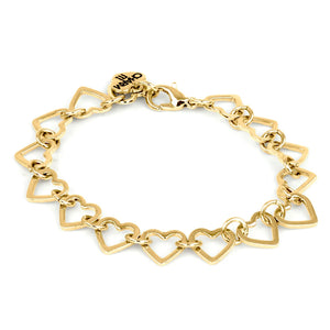 Charm It! Heart Link Bracelet in Gold