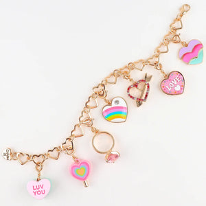 Charm It! Heart Link Bracelet in Gold