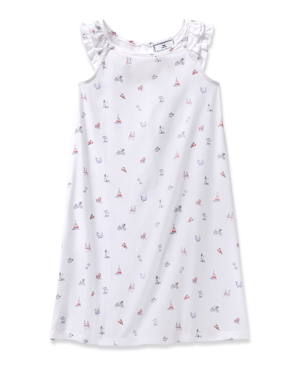 Petite Plume Twill Amelie Nightgown in Coastal Charms