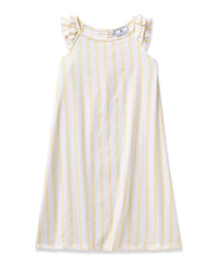 Petite Plume Children's Twill Nightgown in Sunny Stripe