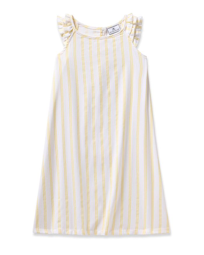 Petite Plume Children's Twill Nightgown in Sunny Stripe