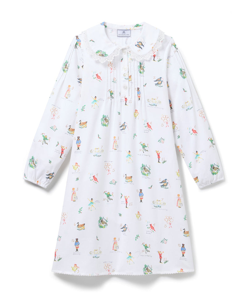 Petite Plume Twill Lola Nightgown In 12 Days Of Christmas