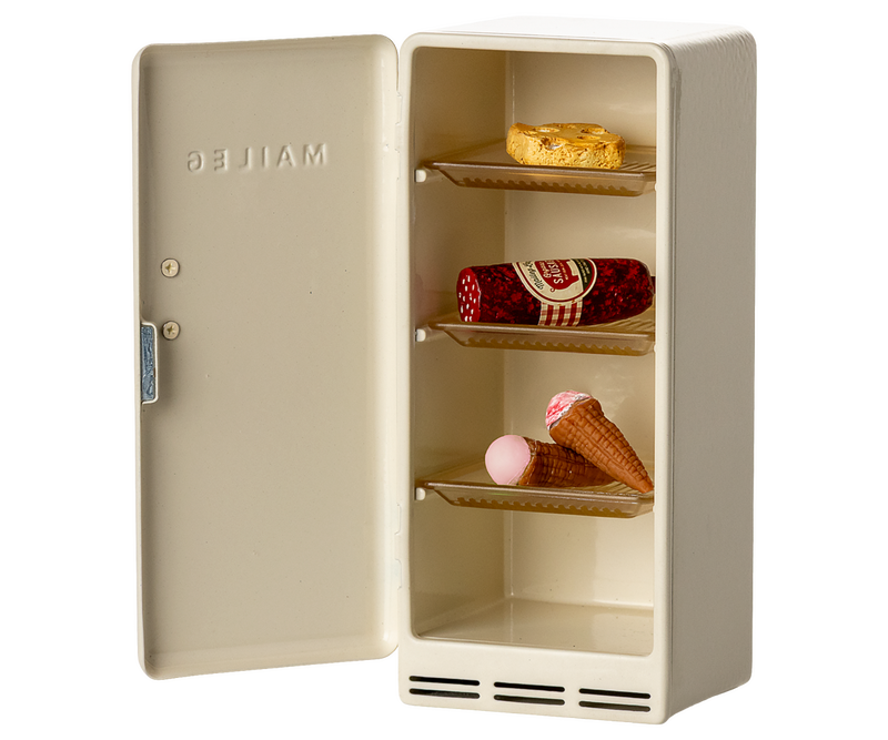 Maileg Mouse Metal Refrigerator in Off-White