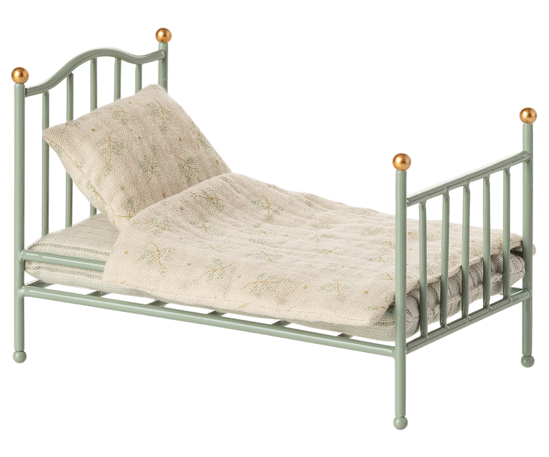 Maileg Vintage Bed for Mice in Mint
