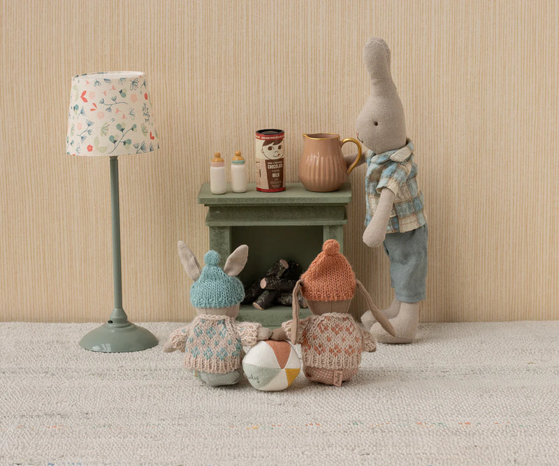 Maileg Winter Bunny Micro in Brown/Rose