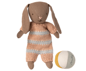 Maileg Bunny Set, Micro - Brown - Dusty rose