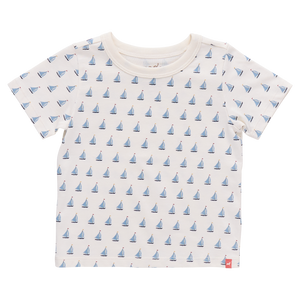 Coop Kids by Pink Chicken Adventure Tee in Sailboats