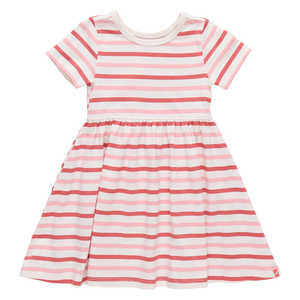 Coop Kids by Pink Chicken Sunny Dress in Pink/Red Stripe