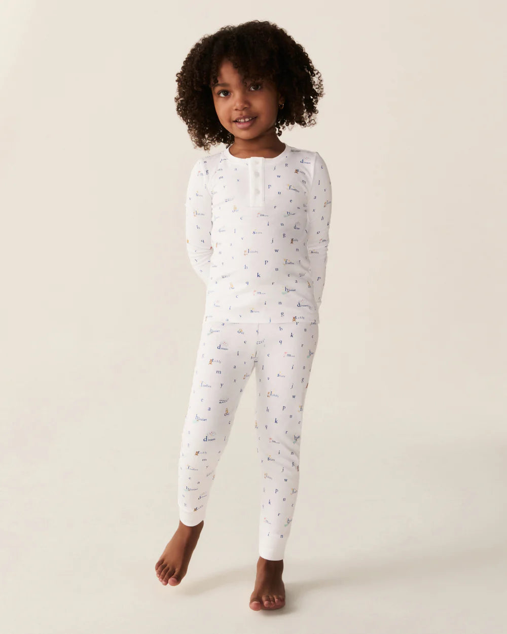 Petite Plume Pajama Set in Letters and lullabies