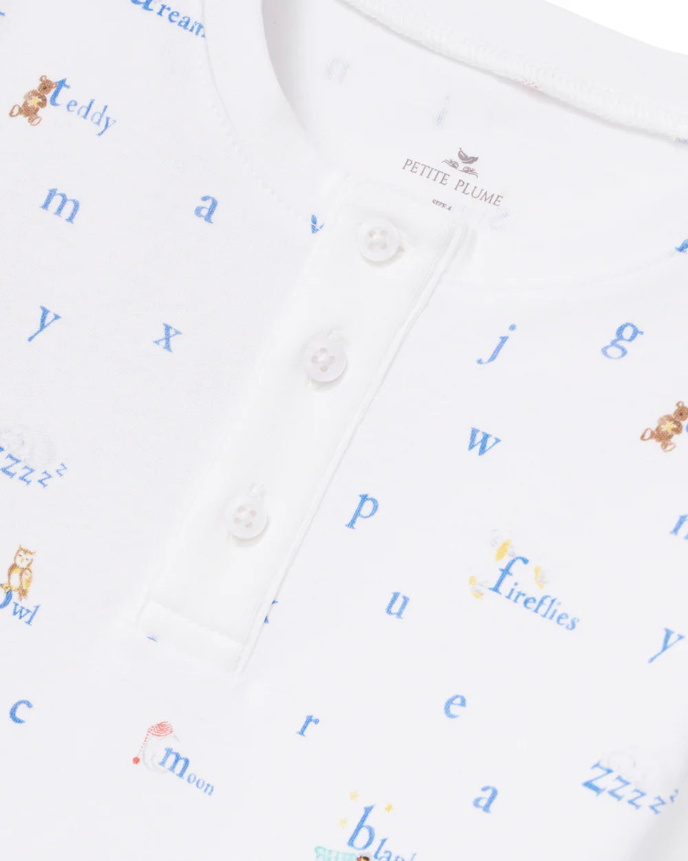 Petite Plume Pajama Set in Letters and lullabies