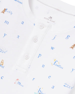 Petite Plume Pajama Set in Letters and lullabies