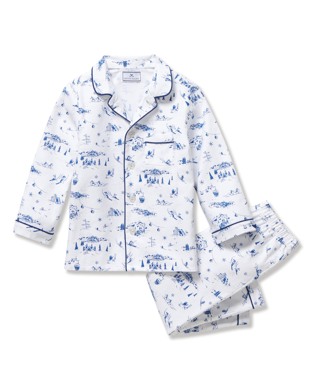 Petite Plume Twill Pajama In Chalet Toile