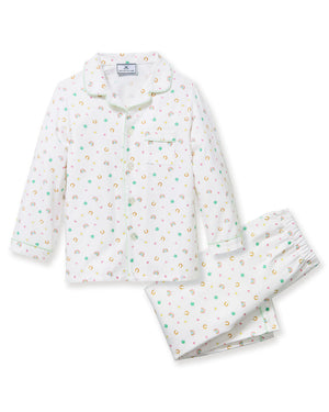 Petite Plume Twill Pajama Set in Good Luck Charms