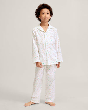 Petite Plume Twill Pajama Set in Good Luck Charms