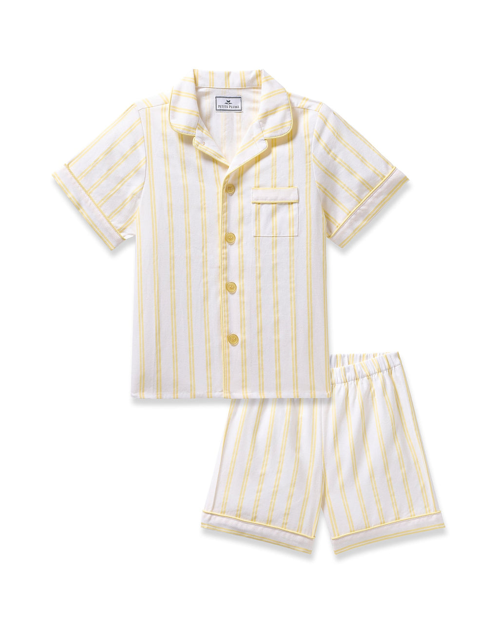 Petite Plume Children's Twill Short Set in Sunny Stripe