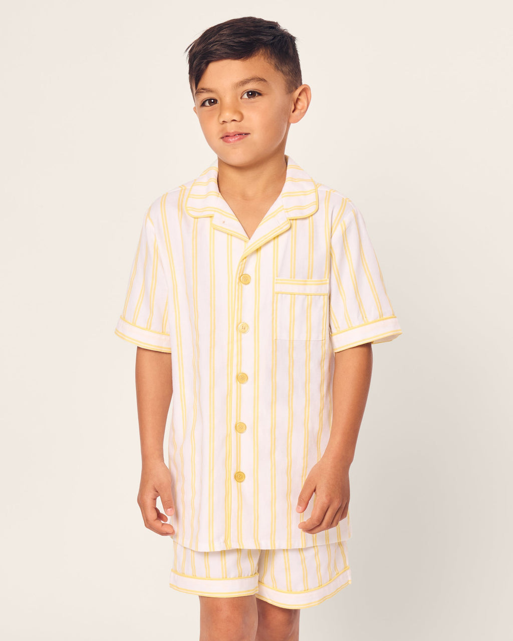Petite Plume Children's Twill Short Set in Sunny Stripe
