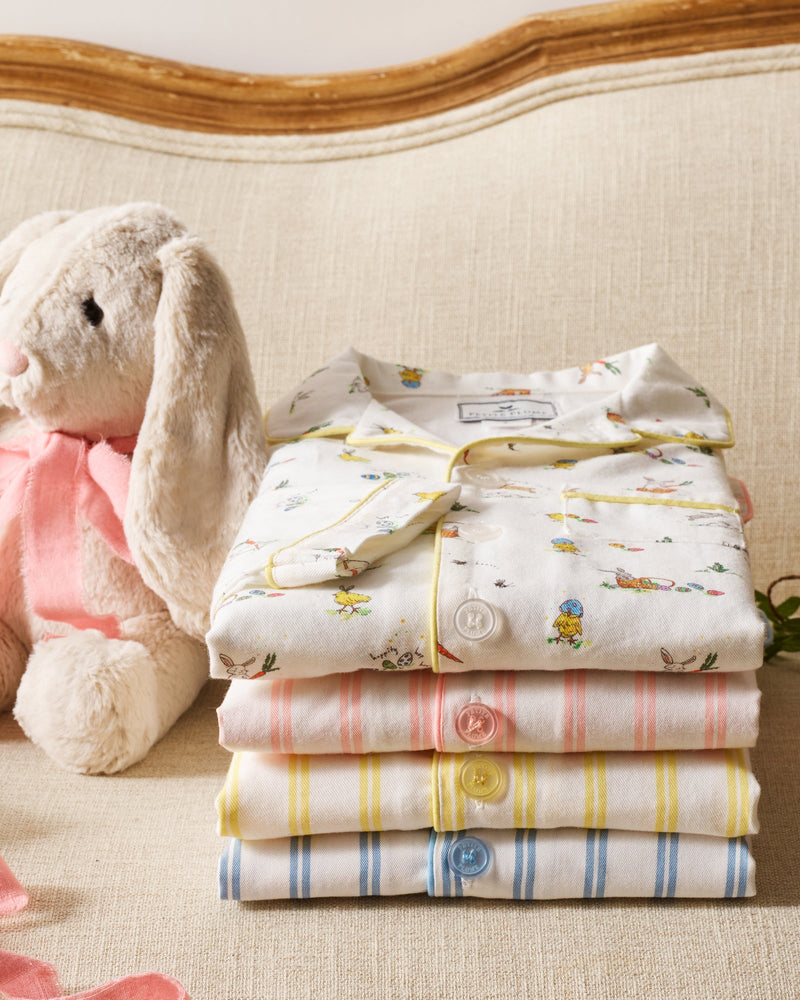 Petite Plume Children's Twill Short Set in Sunny Stripe