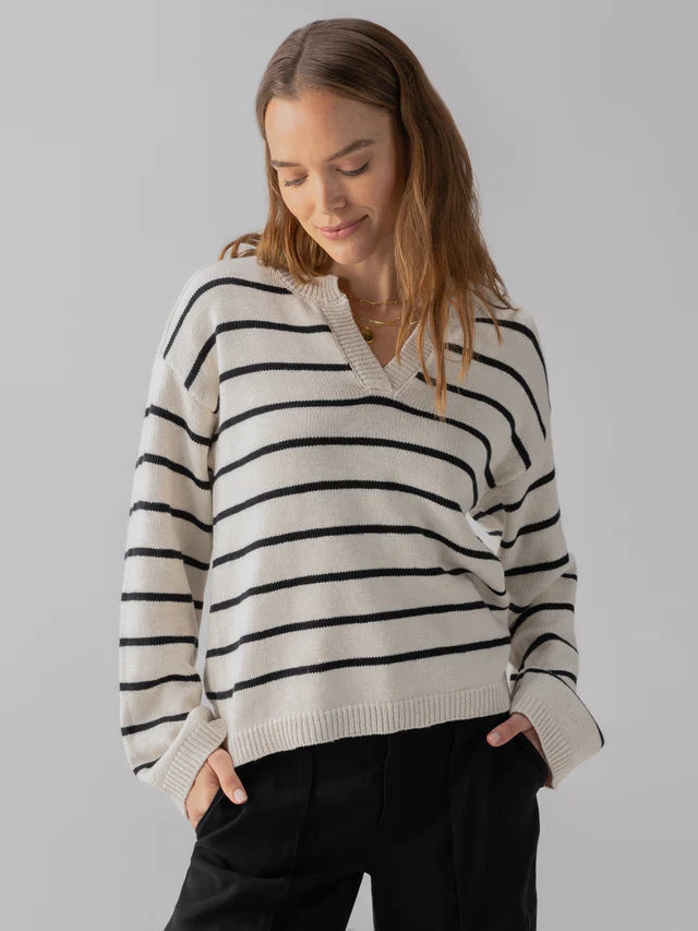 Sanctuary Chill Vibes Sweater in Chalk/Black Stripe