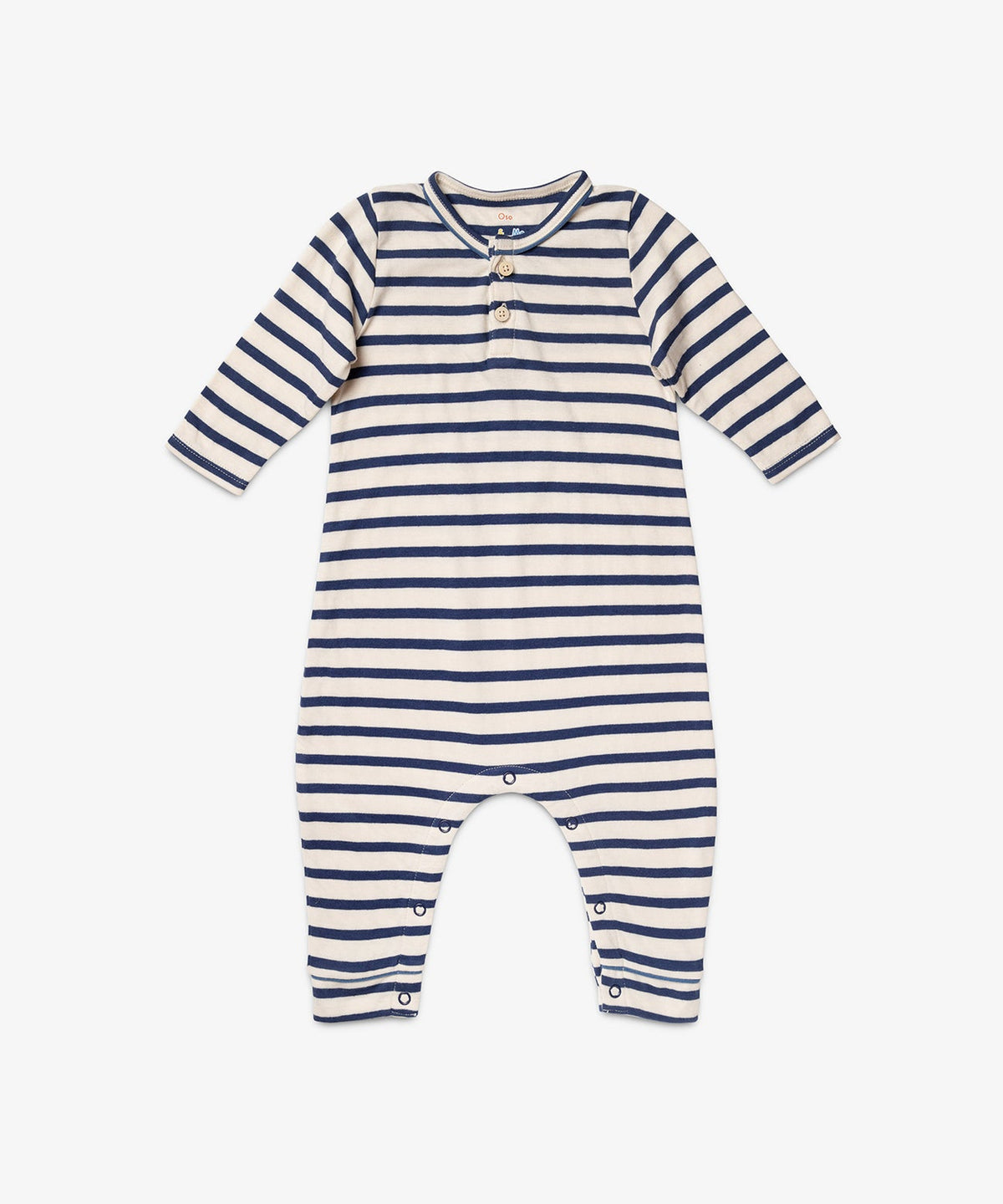 Oso & Me Baby Campbell Romper in Navy Stripe