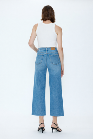 Pistola Lana Crop Wide Leg Jean in Wild Heart