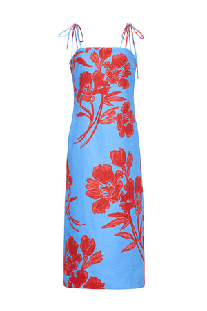 Cara Cara Chelsea Dress in Floral Shadow Sky