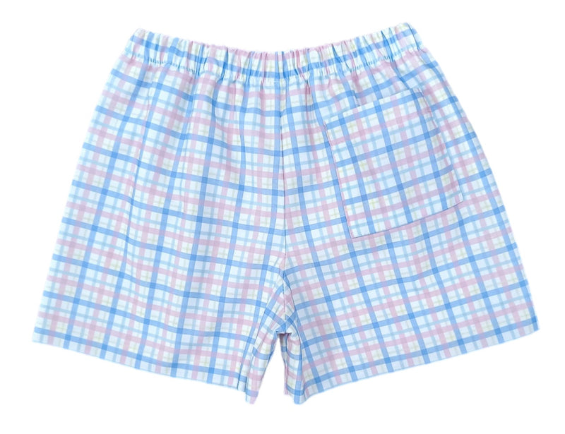 James & Lottie Conrad Shorts in Pastel Plaid