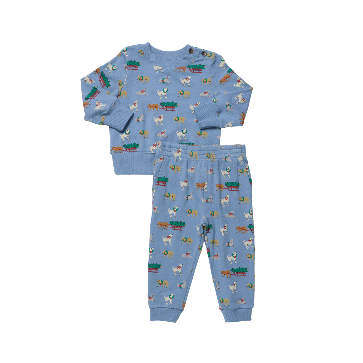 Coop Kids by Pink Chicken Baby Jax Jogger Set in Holiday Labs