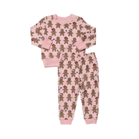 Coop Kids by Pink Chicken Baby Jax Jogger Set in Gingerbread Cookie