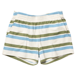 Coop Kids by Pink Chicken Sandbox Short in Green/Blue Stripe