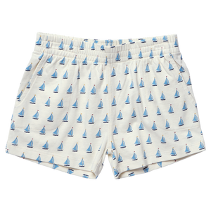 Coop Kids by Pink Chicken Sandbox Shorts in Sailboats