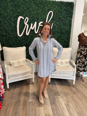 Victoria Dunn Elodie Mini Dress in Shoreline