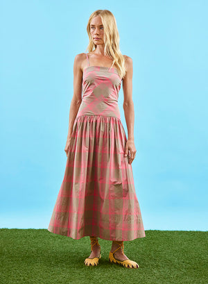 Hunter Bell Newberry Dress in Day Glow Check