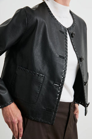 Rails Nevina Faux Leather Jacket in Black