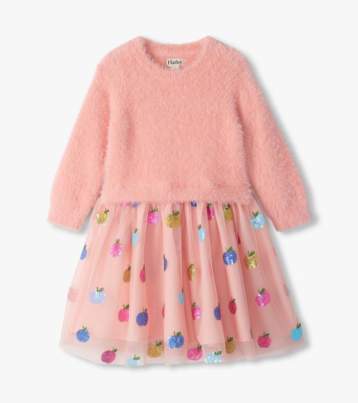 Hatley Sequin Dress in Apple Orchard