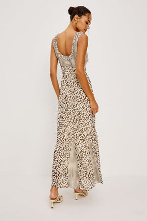 Rails Dahlia Dress in Espresso Daisy Gingham Mix