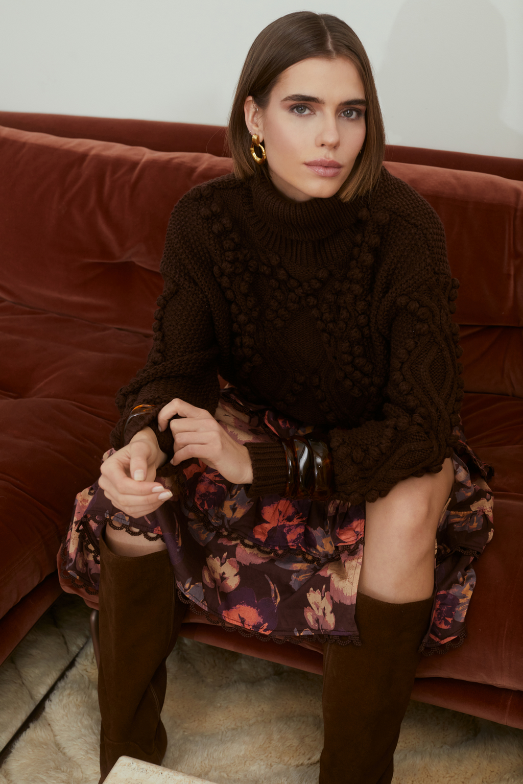 Allison Daphne Sweater in Espresso
