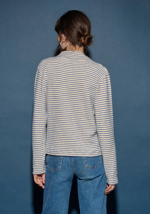 Nation Ltd Delphine Sweatshirt in Adriatic Sea Stripe