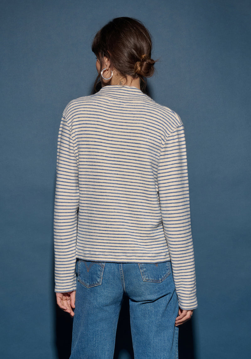 Nation Ltd Delphine Sweatshirt in Adriatic Sea Stripe