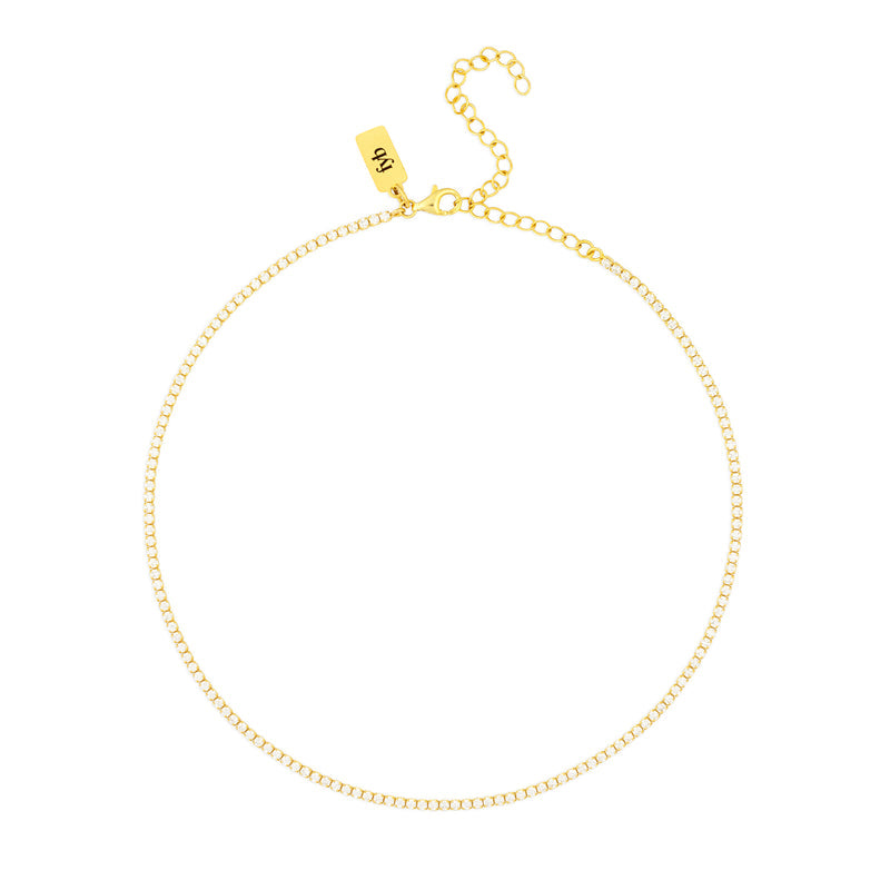 fyb Diana Tennis Choker Necklace in Gold