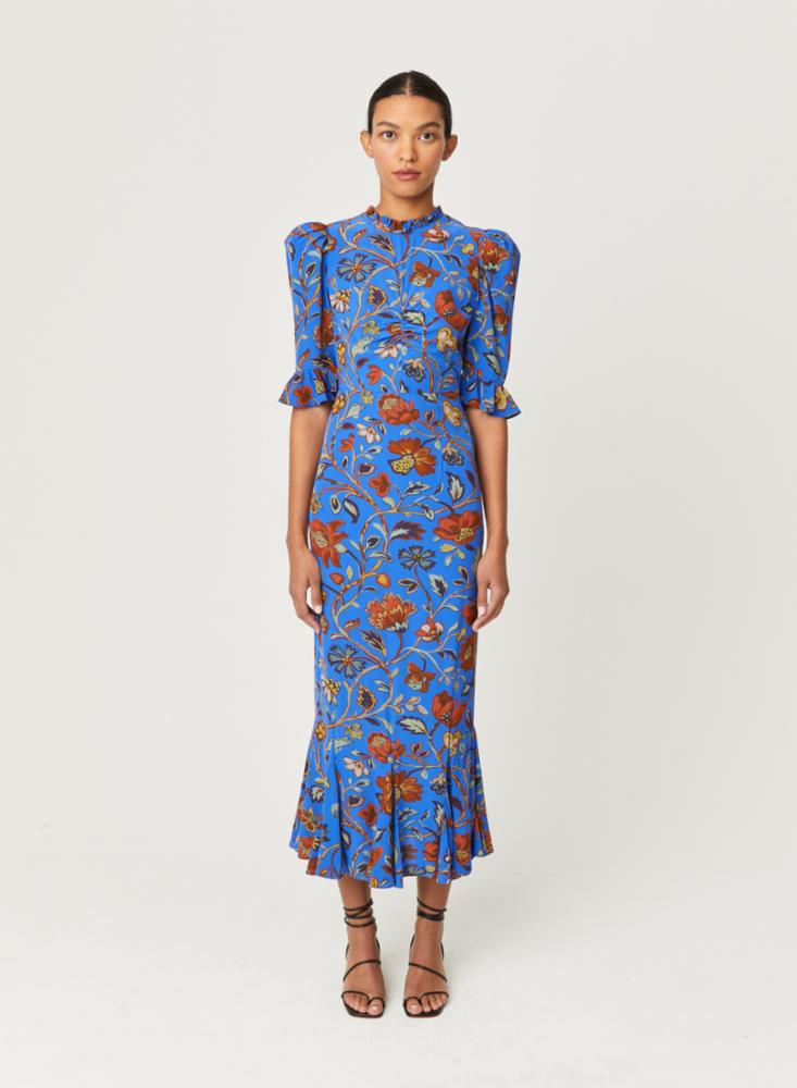 Rhode Felix Dress in Royal Vichy Rose