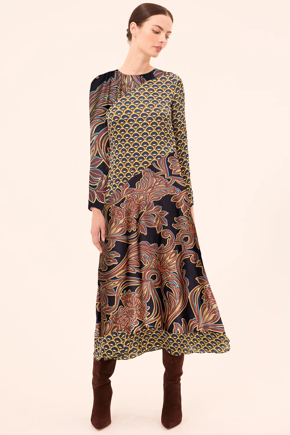 Misa Mojave Dress in Studded Dandelion Mix