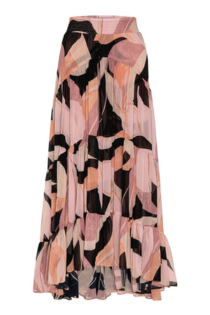 Misa Marie Skirt in Moody Abstract Floral