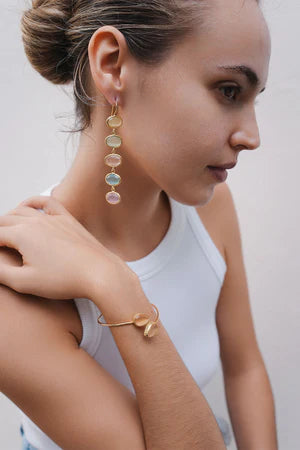Debbie Katz Satina 18k Gold Plate Dangle Earrings
