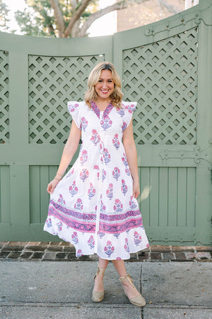 Victoria Dunn Rosa Dress in Rose Blossom