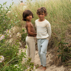 Minnow Stripe Sweater in Cream/Blue