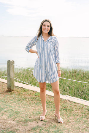 Victoria Dunn Elodie Mini Dress in Capri