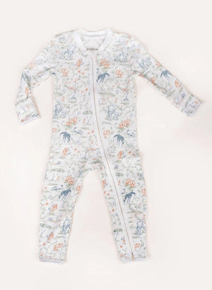 Timo & Violet Baby Zippered One Piece in Sweet Savanna