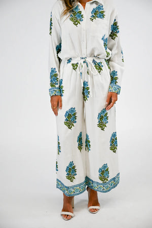 Victoria Dunn Millie Pant in Blue Hydrangea