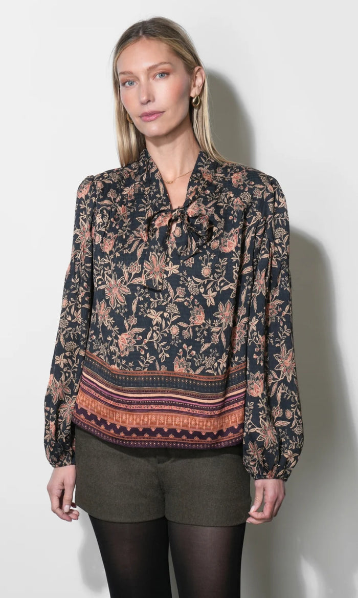 Greylin Darcie Flowy Blouse in Navy
