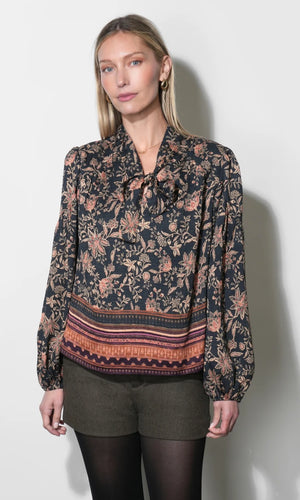 Greylin Darcie Flowy Blouse in Navy